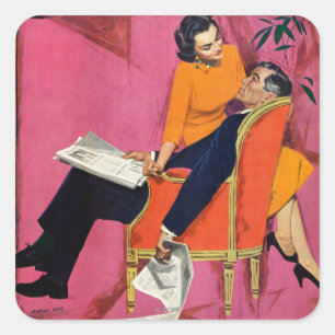 Das Jahr der Unzufriedenheit Quadratischer Aufkleber