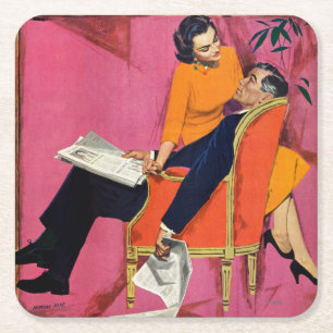 Das Jahr der Unzufriedenheit Rechteckiger Pappuntersetzer