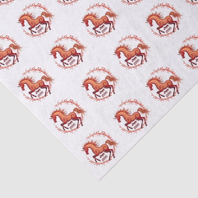 Das Jahr des Pferdes 2026 Seidenpapier (Ausschnitt)