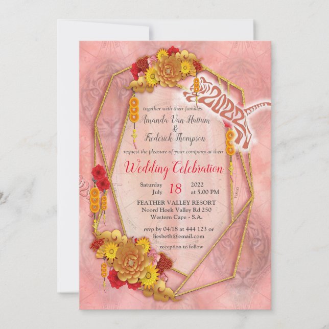 Das Jahr des Tigers Einladung (Vorderseite)