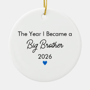 Das Jahr, in dem ich ein großer Bruder zu Weihnach Keramik Ornament