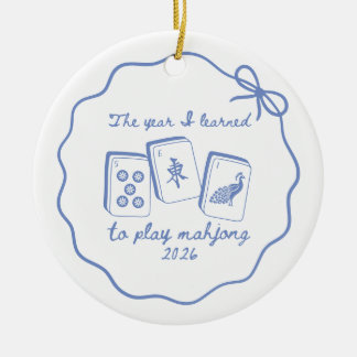 Das Jahr, in dem ich Mahjong lernte 2026 Keramik Ornament