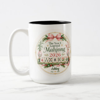 Das Jahr, in dem ich Mahjong lernte - Geschenk für Zweifarbige Tasse