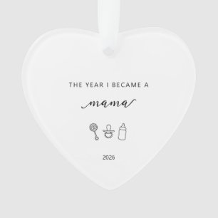 Das Jahr, in dem ich Mama wurde Geschenk Acryl-Orn Ornament