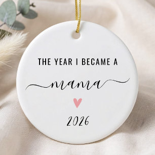 Das Jahr, in dem ich Mama wurde, Geschenk für neue Keramik Ornament