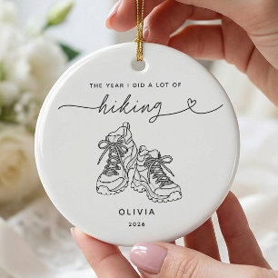 Das Jahr, in dem ich viel gewandert bin - Weihnach Keramik Ornament