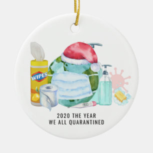 Das Jahr, in dem wir alle in Quarantäne waren 20 Keramik Ornament