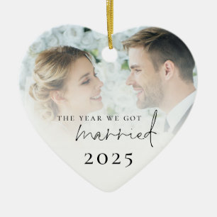 Das Jahr, in dem wir das Verheiratete Foto-Overlay Keramik Ornament