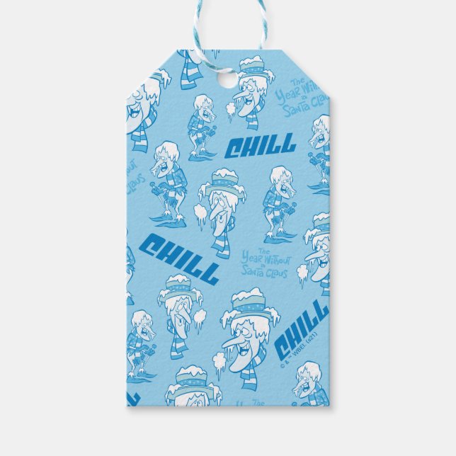 DAS JAHR OHNE EIN SANTA CLAUS™ Schneemesser Muster Geschenkanhänger (Vorderseite)