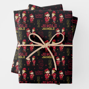 DAS JAHR OHNE SANTA CLAUS™ Elf Muster Geschenkpapier Set