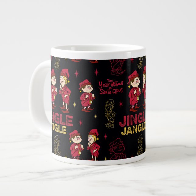 DAS JAHR OHNE SANTA CLAUS™ | Elf Muster Jumbo-Tasse (Vorderseite Links)