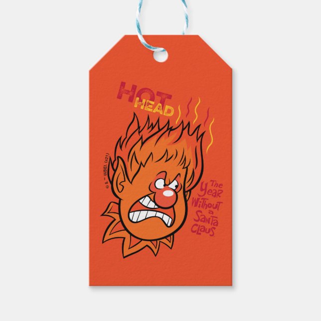DAS JAHR OHNE SANTA CLAUS™ | Hot Head Geschenkanhänger (Vorderseite)
