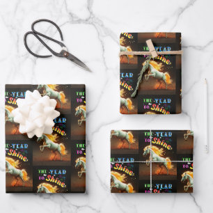 Das Jahr zum Glänzen Geschenkpapier Set
