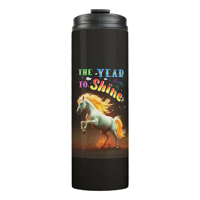 Das Jahr zum Strahlen Thermosbecher (Vorderseite)
