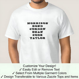 Das James-T-Shirt personalisiert jeden Namen 04B T-Shirt