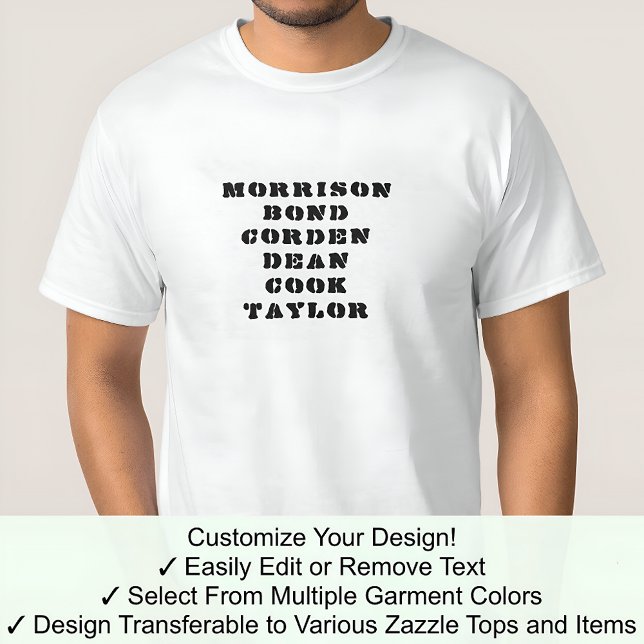 Das James-T-Shirt personalisiert jeden Namen 04B T-Shirt (Von Creator hochgeladen)