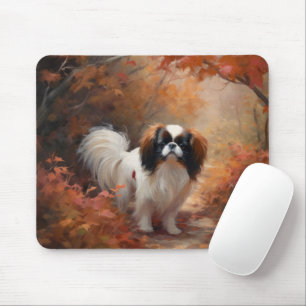Das japanische Kinn im Herbst Inspiriere Mousepad