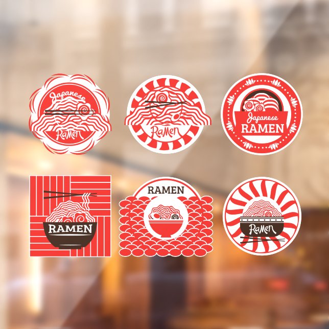 Das japanische Restaurant Ramen Noodles Fensteraufkleber (Blatt 2)