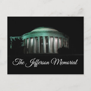 Das Jefferson Memorial bei Nacht Postkarte