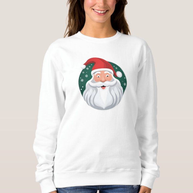 Das Jolly-Gesicht des Weihnachtsmanns Sweatshirt (Vorderseite)