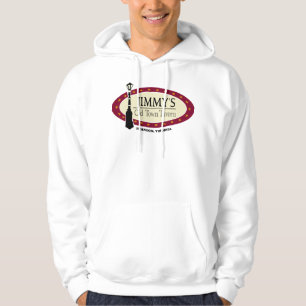 Das JOTT-Logo für das männliche, weißgezogene Swea Hoodie