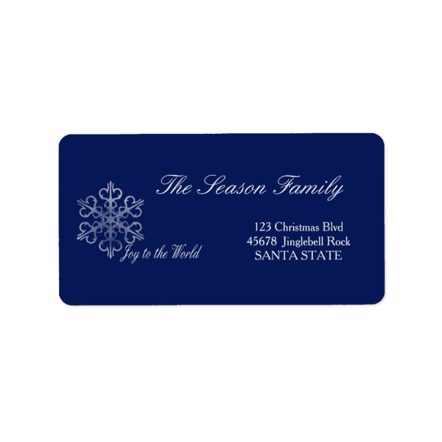 Das "Joy to the World Holiday Address Label" Adressaufkleber (Vorne)