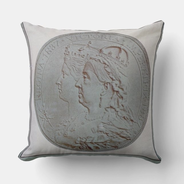 "Das Jubiläum 1837-87 der Königin" (Farbelitho) Kissen (Vorderseite)