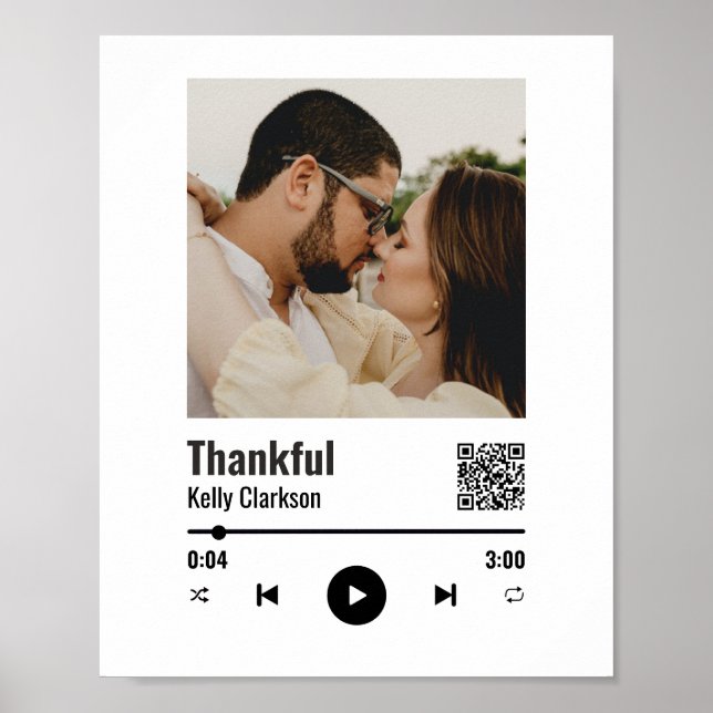 Das Jubiläum der "Custom Spotify Couple Foto Music Poster (Vorne)
