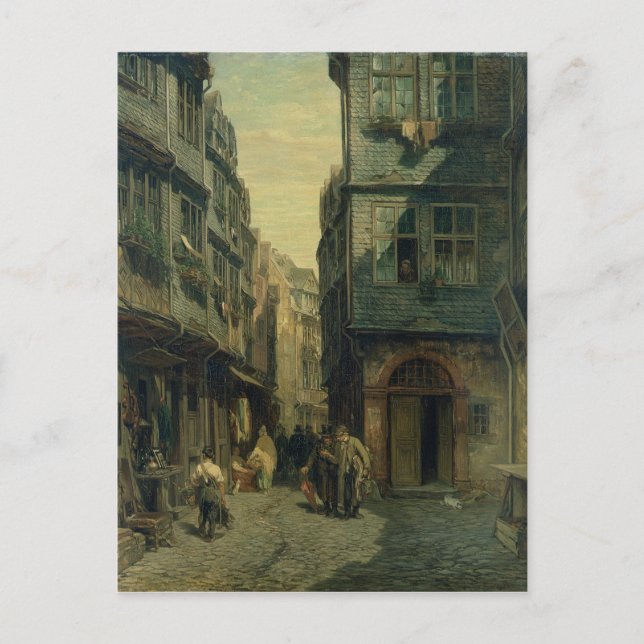 Das jüdische Viertel in Frankfurt, 1883 Postkarte (Vorderseite)