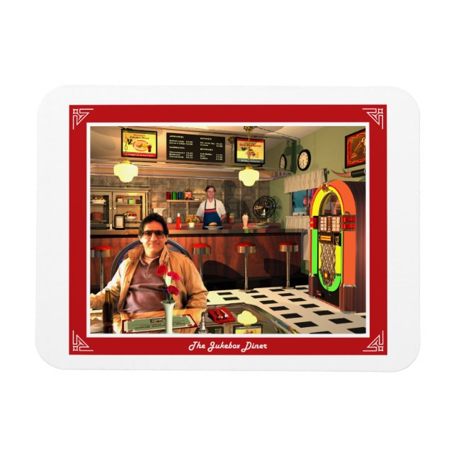 Das Jukebox-Diner Magnet (Horizontal)