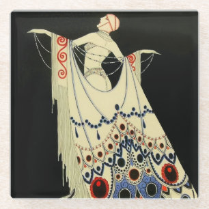 "Das Juwelierbraun" Art Deco von Jose Carlos Glasuntersetzer