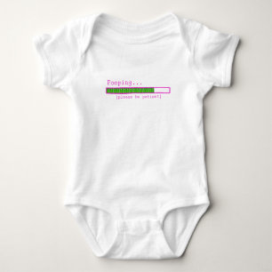 Das Kacken, ist bitte… geduldig Baby Strampler
