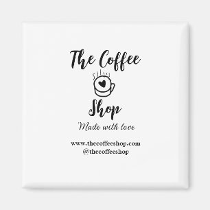 Das Kaffeehaus und das Website-Sozial-Medien-Gesch Magnet