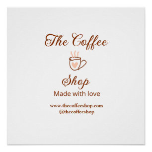 Das Kaffeehaus und Website Social Media Geschäft  Poster