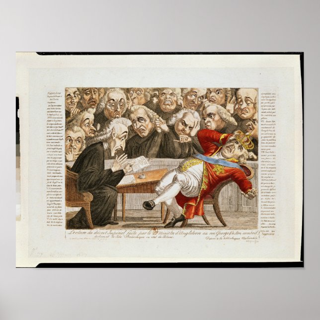 Das Kaiserliche Dekret an George III Poster (Vorne)