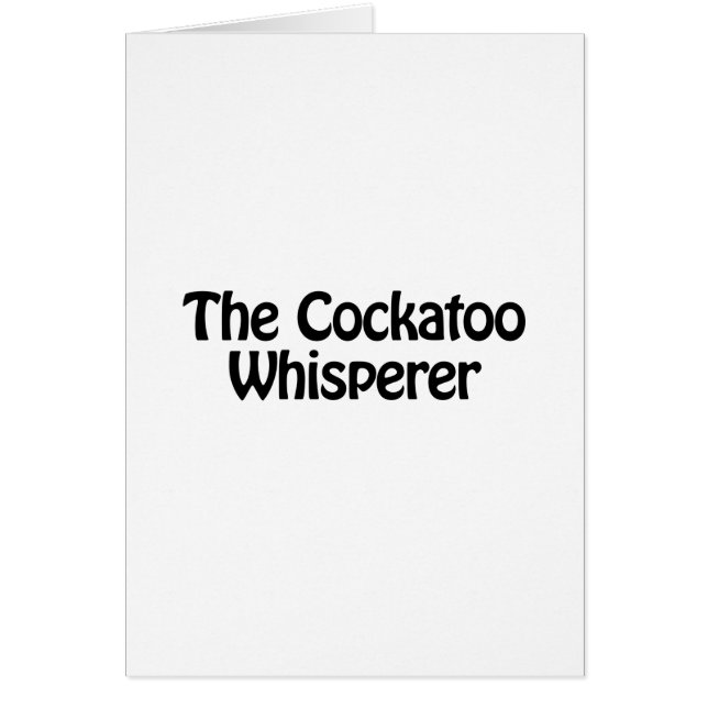 das Kakadu-Flüstern (Vorne)