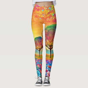 Das Kaleidoskop der Sonnenuntergang Leggings