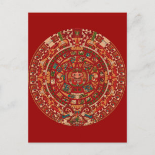 Das Kalenderrad der Maya (Aztec) Postkarte