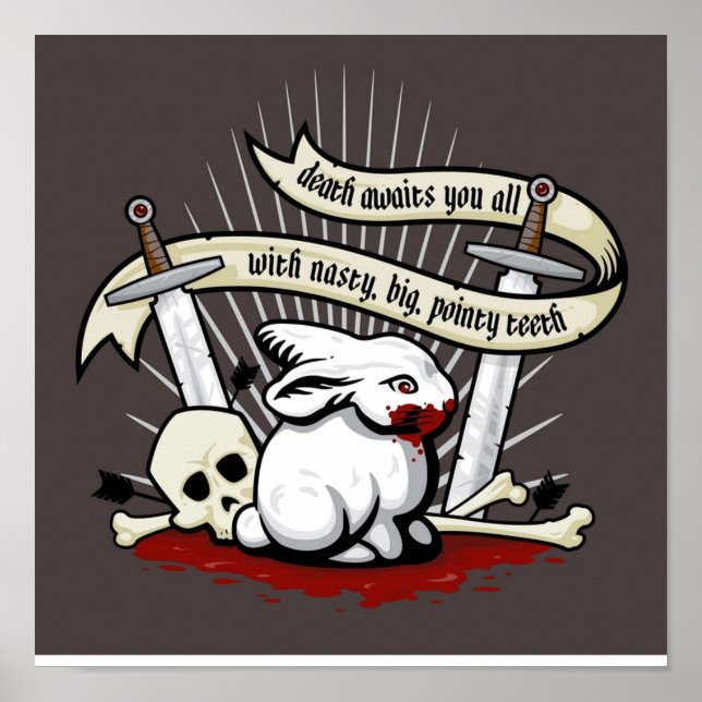 Das Kaninchen Caerbannog Poster (Vorne)