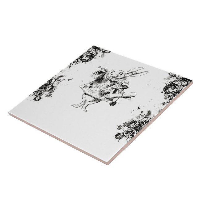 Das Kaninchen der Königin - Vintage Fliese (Seite)