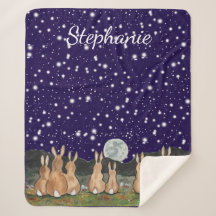 Das Kaninchen in der blauen Nacht der Mondnacht