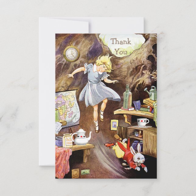 Das Kaninchen-Loch Danke-Baby-Dusche Einladung (Vorderseite)