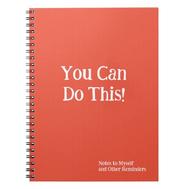 Das kannst du machen! Hinweise für mich Orange Whi Notizblock (Vorderseite)