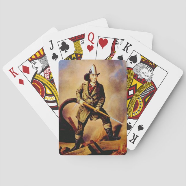 Das Kartendeck des amerikanischen Feuerwehrmanns (Rückseite)