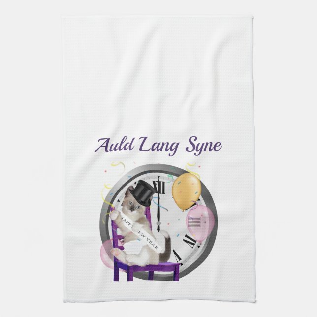 Das Kätzchen-personalisiertes Küchen-Tuch des Handtuch (Vertikal)