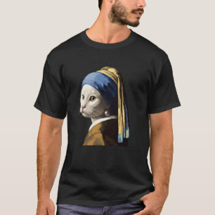 Das Katze-mit-einer-Perlen-Ohrhänger-T-Shirt Lusti T-Shirt