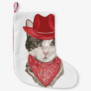 Das Katze-Vasel zeichne mit einem Hattier Kleiner Weihnachtsstrumpf