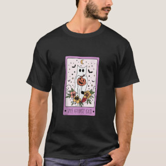 Das katzenartige Tarot Ghost Halloween Pumpkin Cat T-Shirt