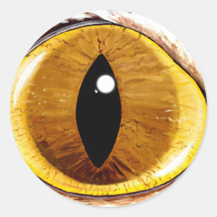 Das Katzenauge gemaltes Runder Aufkleber