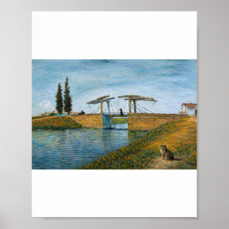 Das Katzenposter an der Langlois-Brücke Poster